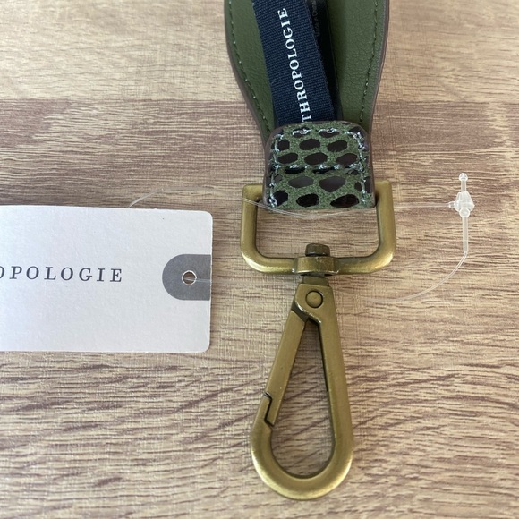 NWT Anthropologie Snake Print Crossbody Strap Moss Green Removable - Picture 4 of 8